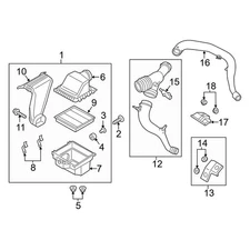 For Ford F-150 2015-2024 Ford JL3Z9600B Air Filter & Housing Assembly