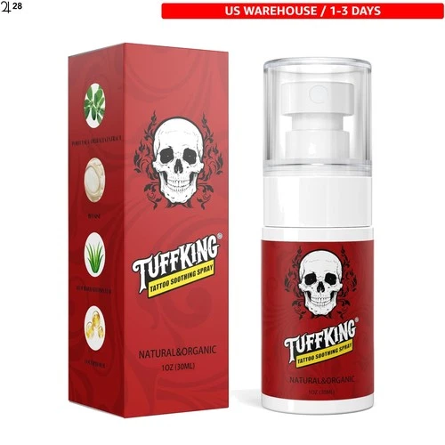 Portable Soothing Spray for New Tattoos - Quick Relief & Easy to Apply, 1 FL OZ - product listing photo