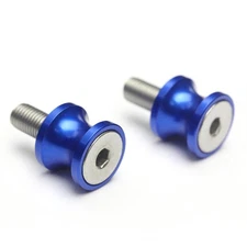 Blue 8mm Tiny Swingarm Spools Sliders For Ninja e1 25 24