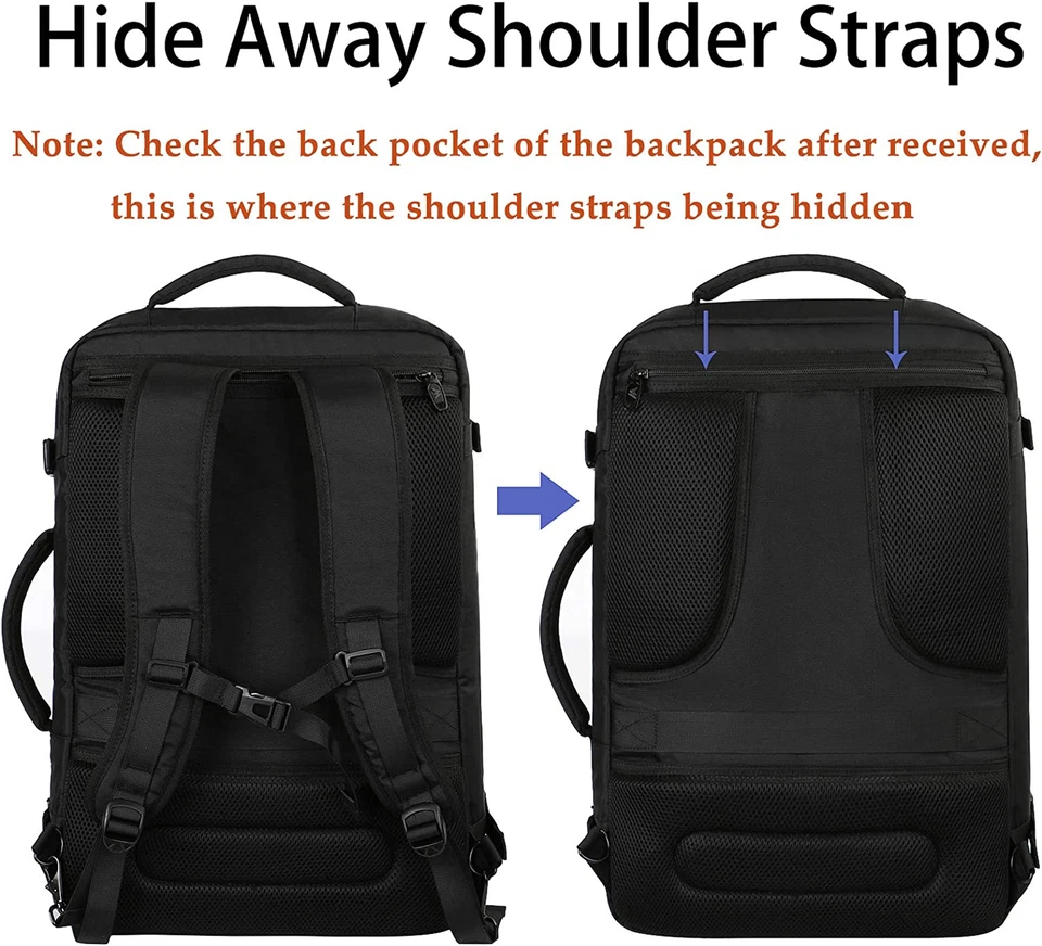Carry on Backpack, Extra Large Travel Backpack Expandable Airplane Approved Week - Image 4 of 4