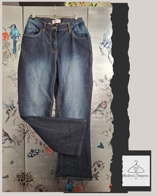 JOHN BANER Womens Jeans SIZE 16 Denim Bootcut Western Casual Stone wash Boho