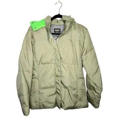 Bogner Fire & Ice EU38 tan taupe green duck down puffer ski winter coat jacket