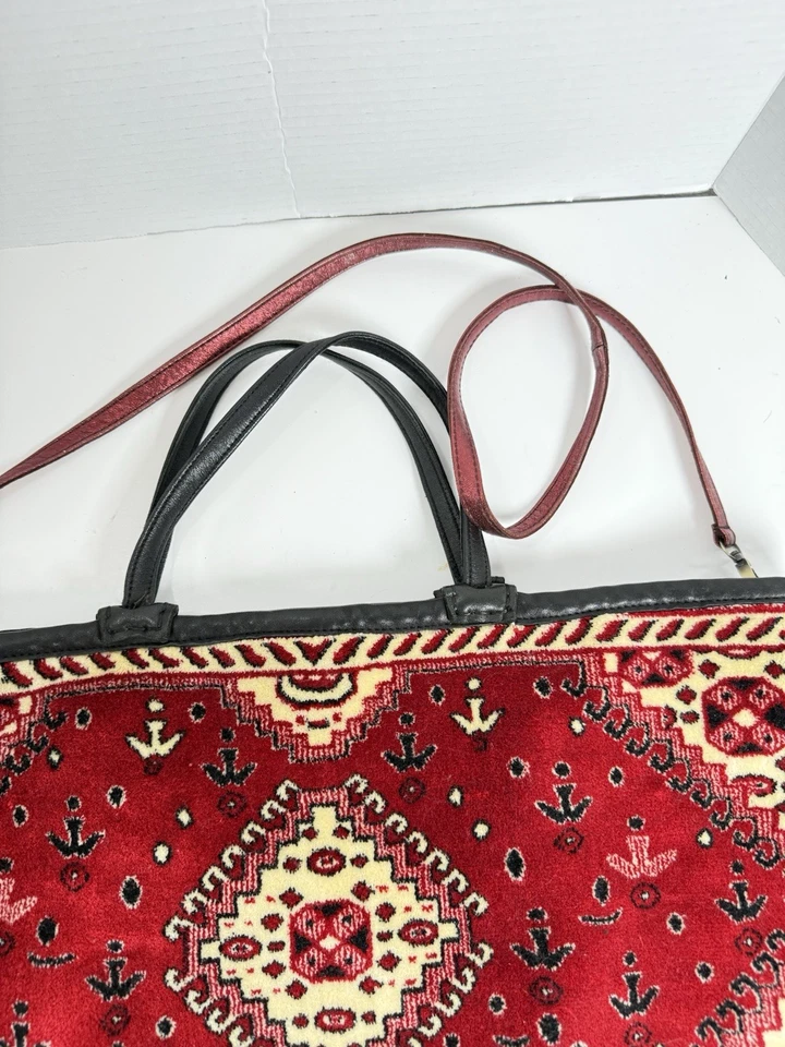 Bolso de Mano Anthropologie En Shalla Rojo Negro Foto 4 de 4