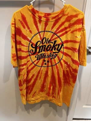 Old Smoky Tennessee Whiskey Short Sleeve Tye Dye Summer Shirt Size Large
