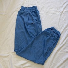 Vintage 90s Nike Swoosh Track Pants Windbreaker Mens XL Light Blue