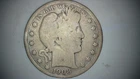1908 D Barber Half Dollar 90% Silver Good+ LY Visible  See Pics Priced at Silver