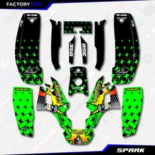 Green Spark Racing Fender Graphics Kit fits Yamaha Warrior 350 Decal Sticker kit