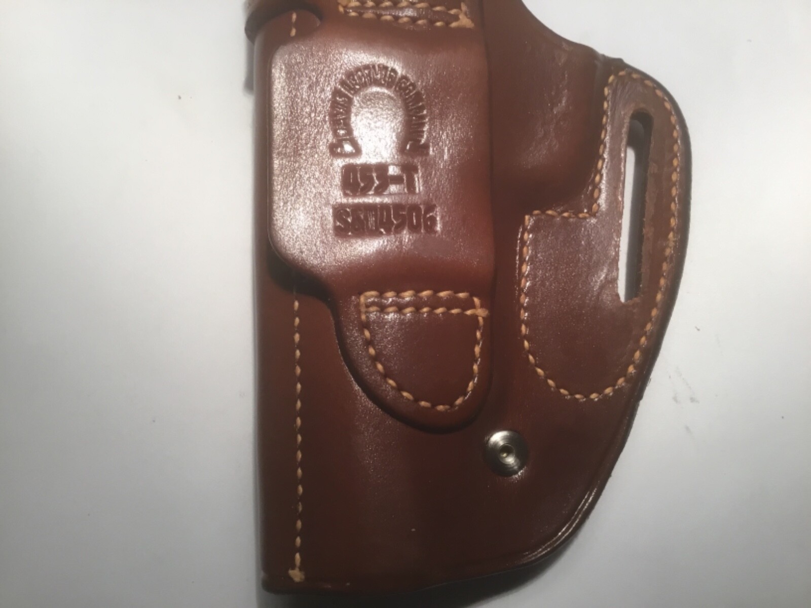 Davis vintage holster RH S&W 4506 brown leather eBay