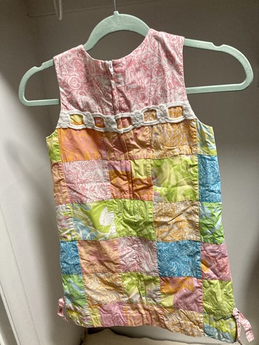Lilly Pulitzer Jubilee Patchwork Girl’s Dress Sleeveless Lined Size 10 - Picture 4 of 7
