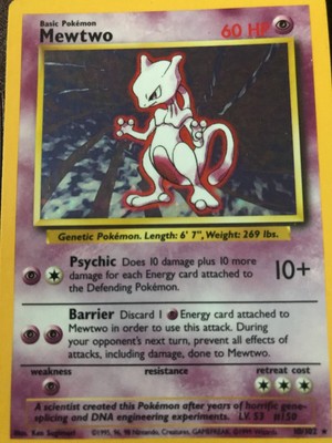 1995 first Edition Mewtwo holographic Card | eBay