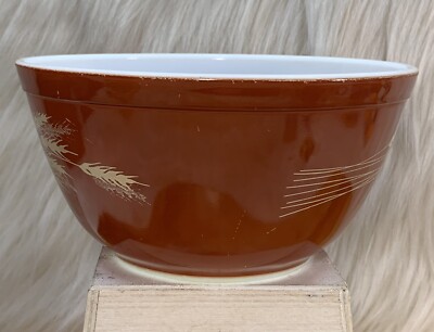 Vintage Pyrex BOWL AUTUMN HARVEST WHEAT #402 1.5 qt Mixing Vintage Pyrex BOWL AUTUMN HARVEST WHEAT #402 1.5 qt Mixing