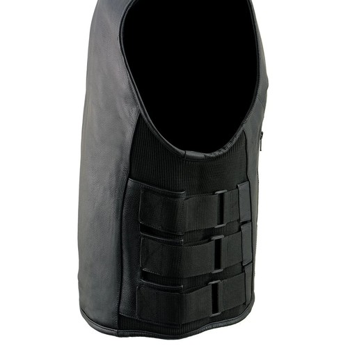 Milwaukee Leather MLM3500 Men's 'Swat Style' Black Motorcycle Rider Leather Vest - Picture 7 of 10