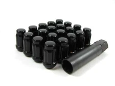 20 Pc Set Spline Tuner Lug Nuts ¦ 12x1.5 ¦ Black ¦ Honda Accord Civic CR-V