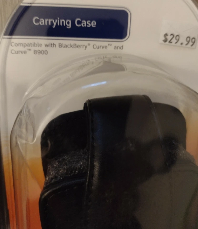 3 AT&T Blackberry Curve 8900 Funda de Cuero Estuche de Transporte Negro OEM Lote de 3 Nuevo en Caja Foto 3 de 4