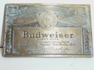 budweiser belt buckle