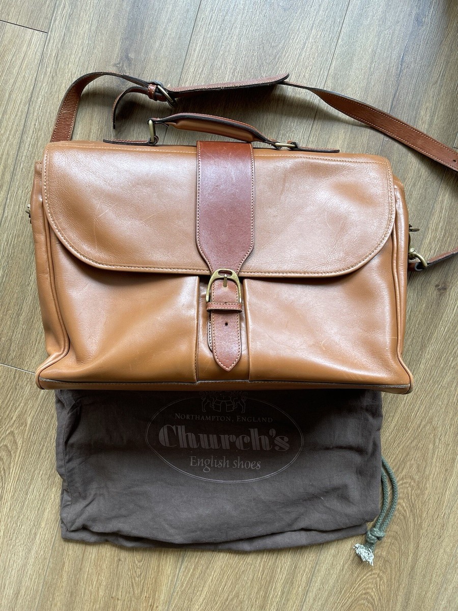 Church's Epsom Honey Leather Briefcase - Large | eBay
