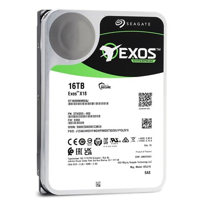 【HDD】Seagate Exos X18 16TB Amazon.com: Seagate Exos X18 16TB Enterprise HDD - CMR 3.5