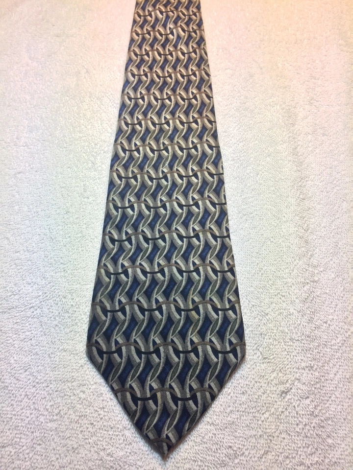 CORBATA HOMBRE GEOFFREY BEENE 3,75 X 59 AZUL CON GRIS Foto 4 de 4