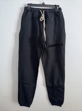 NWT Authentic ESSENTIALS Fear Of God “Jet Black“  Baggy Fit Sweatpants Size Smal
