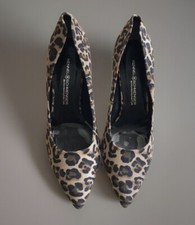 Womens K&S Shoes Heels Courts Pumps UK5/38 Leopard Print Suede Leather Sole NEW 