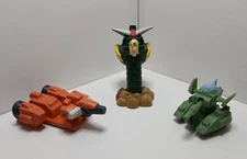 SD Gundam Full Color misc vehicles lot of 3 - 1.25" 2002 Bandai gashapon figure
