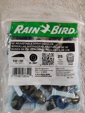 1 Pack Rain Bird Nozzle Adjustable Spray Distance Range 7.5'-10' ft 0-360 1ONO22