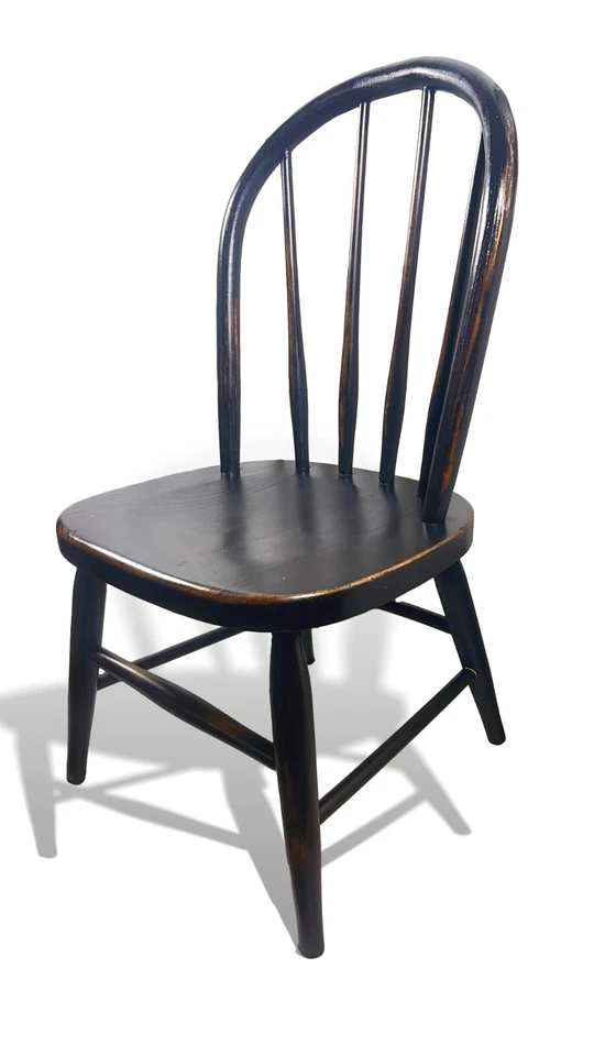 Antigua silla de madera Heywood-Wakefield con respaldo de arco para niños de 26" c. 1920 Foto 3 de 4