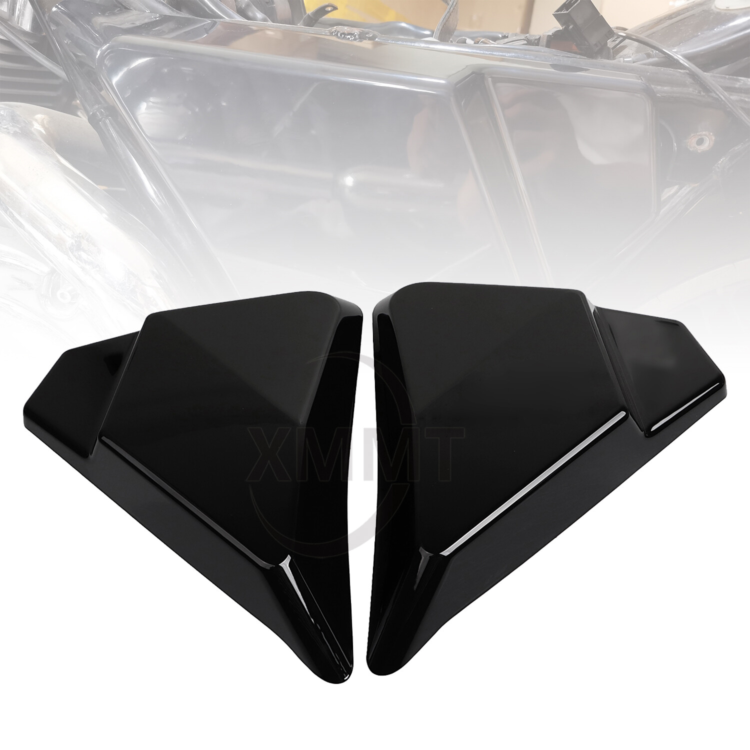 Side Covers Panel Black For Harley Touring Road King Street Electra Glide 97-07
