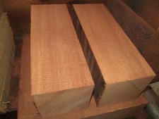 TWO 2 KILN DRIED EXOTIC AFRICAN MAHOGANY TURNING LUMBER WOOD 4" X 4" X 12"