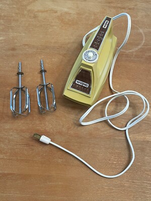 Vintage Waring Electric Hand Mixer in Box Model HM-83 HARVEST 1970's 6 Speed