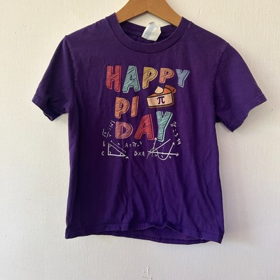 Pi Day T-shirt Kids Size Small Purple 3.14 Short Sleeve Top
