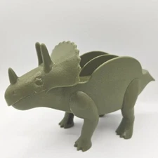 Kids Funwares Dinosaur Taco Holders Green Triceratops Plastic