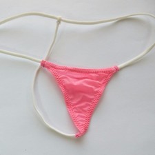 K7012 Mens String Thong Micro Flat Front Triangle Soft Semi C-thru for FUN