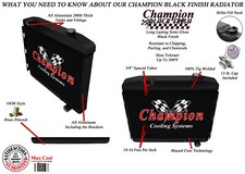Aar Champion 3 Row Black Finish Radiator For 1957 Chevrolet 150 Series L6 Engine