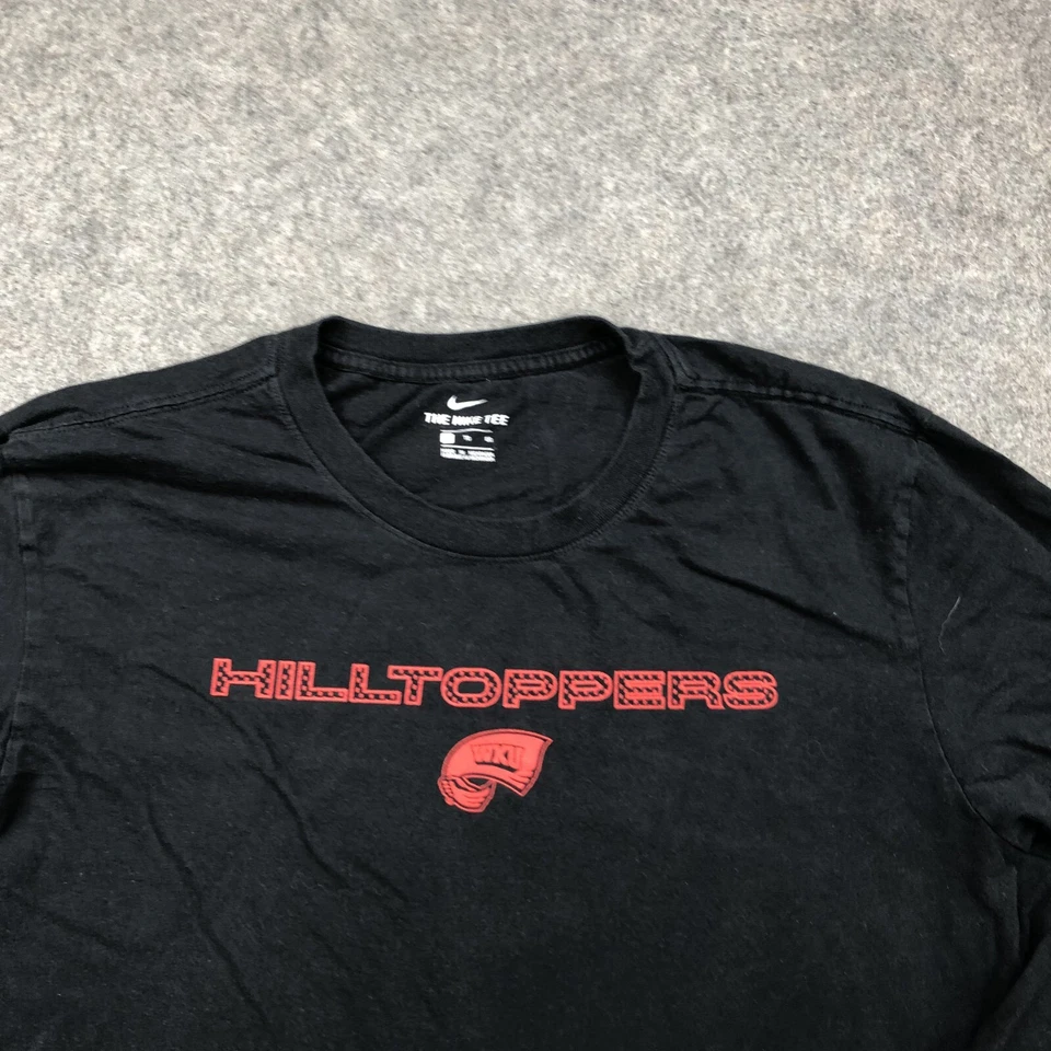 Western Kentucky Hilltoppers Shirt Mens XL Black Red Spell Out Long Sleeve Nike - Image 4 of 4