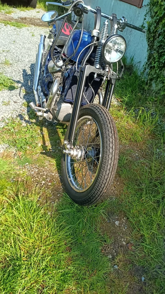 Honda CX 500C Projekt , Springergabel AME 2-4 Auspuff , K&N , Vorverlegte Fußras - Bild 4 von 4