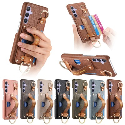 3D Ring Stand PU Leder Wallet SchutzHülle Handyhülle Case Cover Tasche Etui