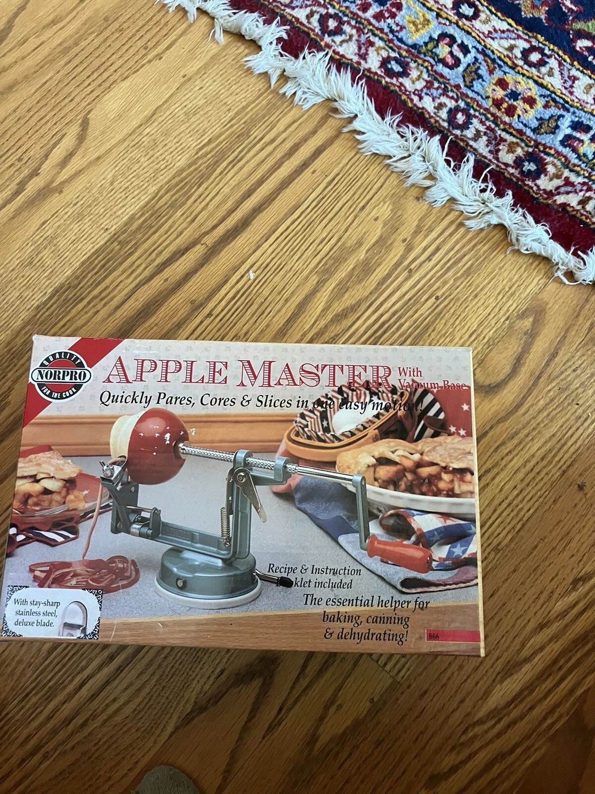 Norpro 866R Apple Master-Apple Potato Parer Slicer and Corer w/Vacuum Base (X)