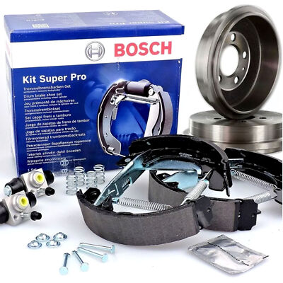 BOSCH 0204114546 Bremsbackensatz + Bremstrommel Set für CORDOBA IBIZA FOX POLO