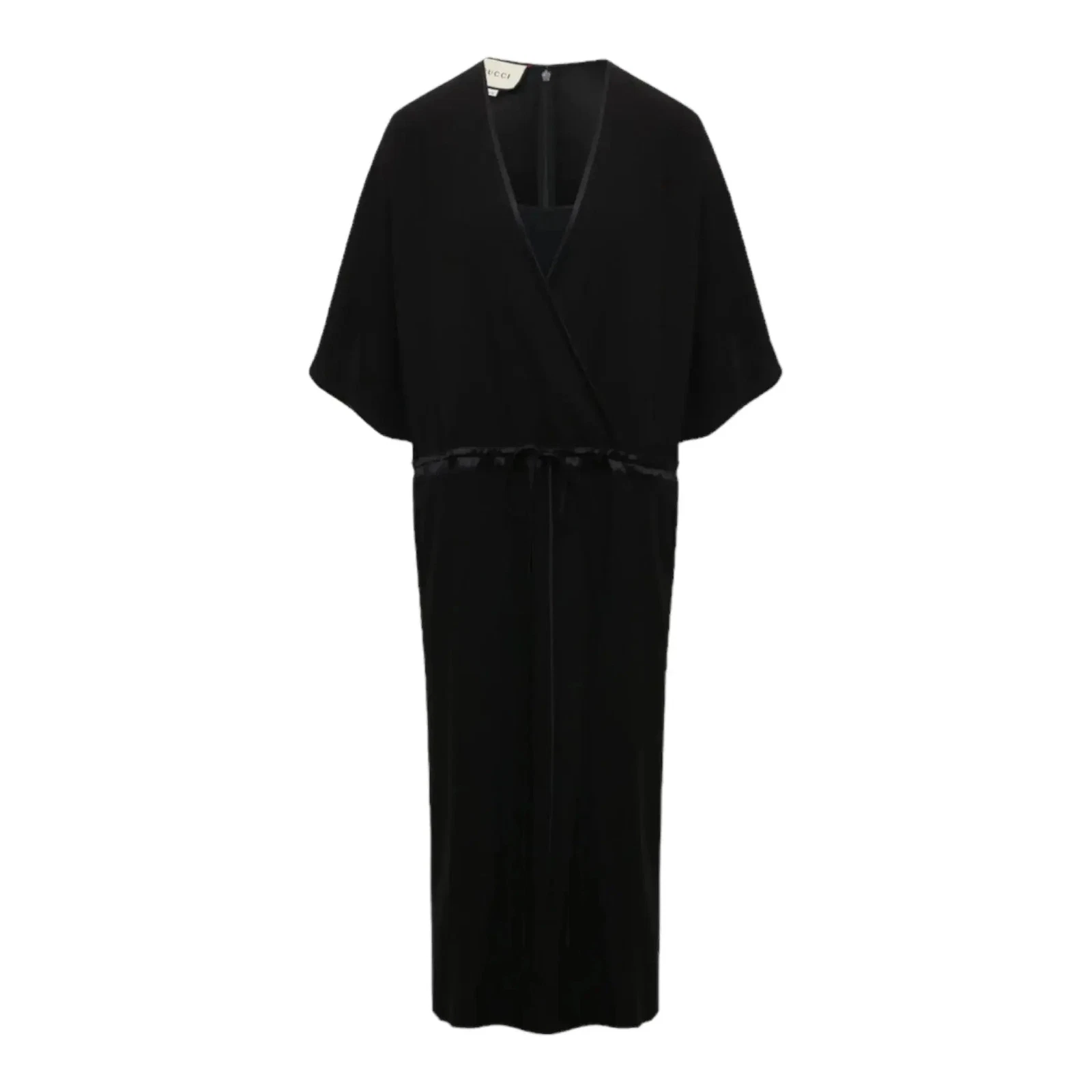 Robe évasée bordée de satin GUCCI
