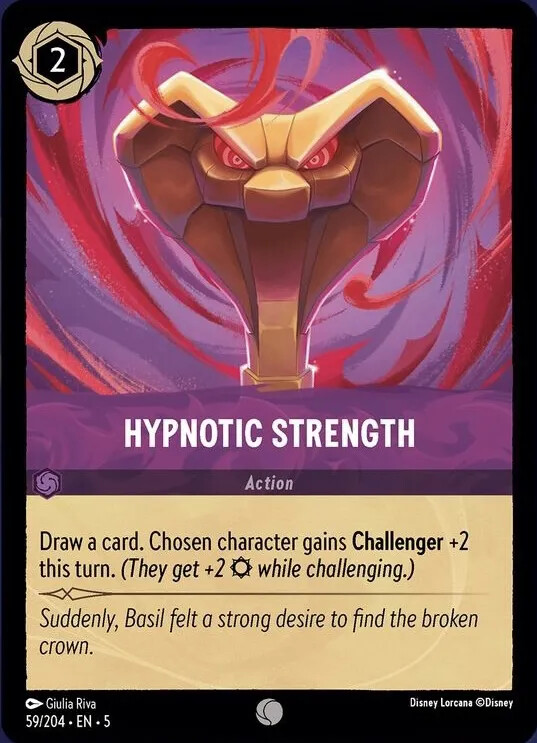 Hypnotic Strength COLD FOIL 59/204 Disney Lorcana Shimmering Skies NM Fast Ship