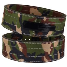 Weight Lifting Belt, 10mm Thick 4" Leather Gym Belt Training Lever Buckle Belt