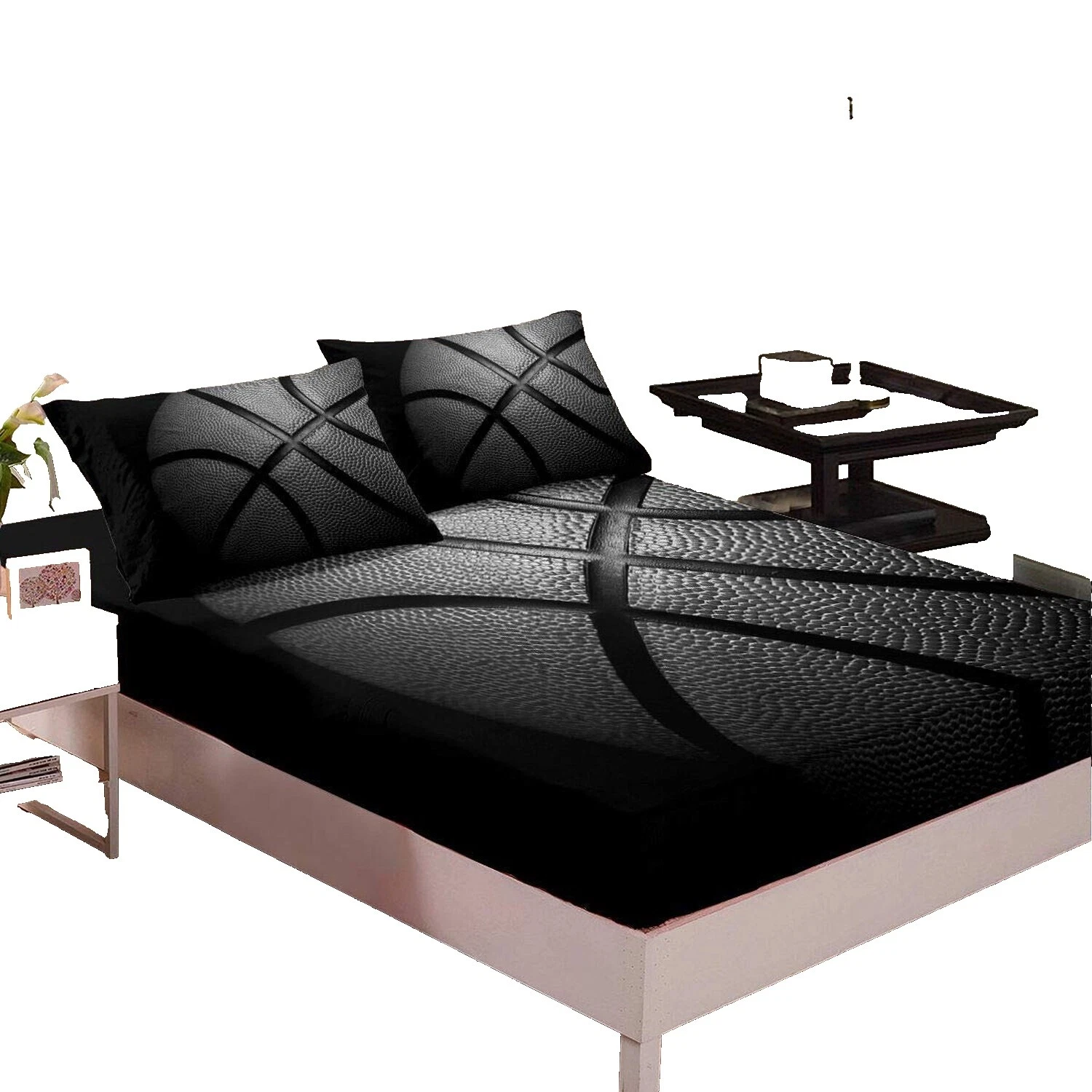 Sports Black Bed Sheets