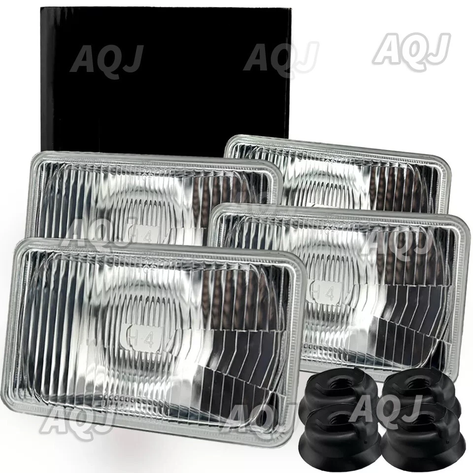 4PCS 4x6"LED Headlights DRL Hi/Lo Fit 1982 1983 1984 1985 1986 1987 Buick Regal - Image 4 of 4