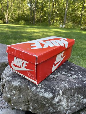 たろう品アンティークバッジセット Nike Reebok Rare Vtg 1980s Nike 80s Shoe Box ONLY EMPTY 19057 Bravo Orange