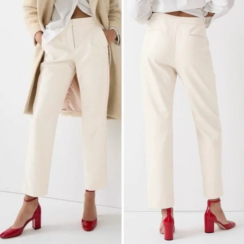New! J. Crew *Pen Mark* Kate straight-leg pant in faux leather, size 12