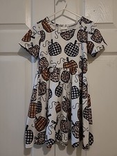 Girls Fall Pumpkin Dress Size 4-Preowned-Good Condition