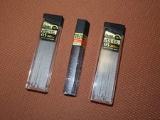 Lot of 3 Tubes of Vintage Pentel Spare Lead Refills .5 x 60mm Super C25 30pc B