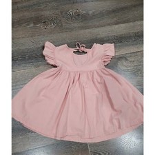 Toddler Girl Pink Flutter Sleeve Dress size 3t r