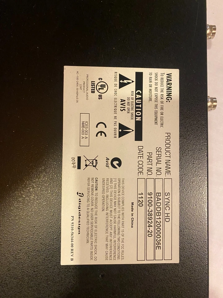 Avid Sync 9900-38924 HD Master Clock - Image 2 of 4